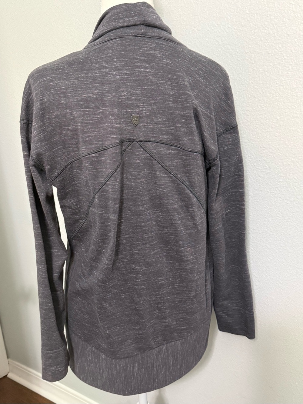 KUHL Womens Charcoal Gray Space Dye Open Front Cardigan Sweater Small - Picture 4 of 6